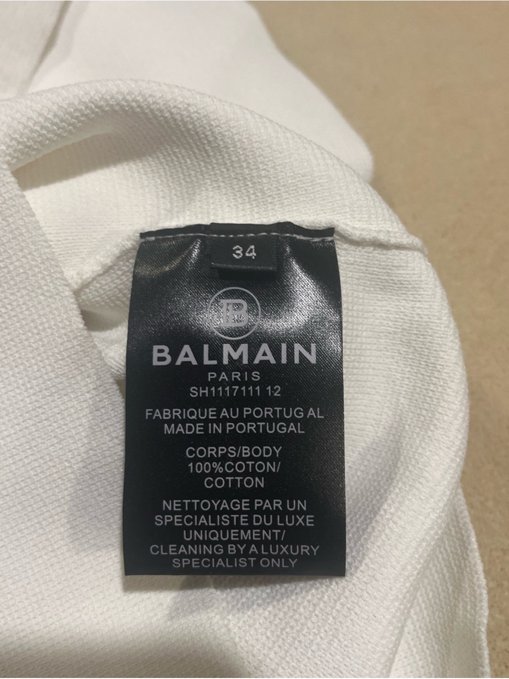 Balmain Paris Black & White Crepe Minidress Size 34 - Picture 6 of 8